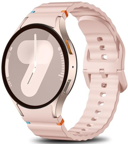 Ynitec Sportarmband Kompatibel med Galaxy Watch 7 Armband 40mm 44mm-No Gap Mjukt silikonarmband för Galaxy Watch 6 5 4 FE, 20mm klockarmband för Galaxy Watch Classic/Pro 47mm 46mm 45mm 43mm 42mm