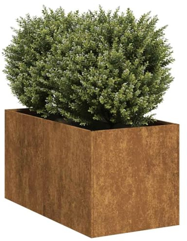 Fioriera Arrugginita 40x80x40 cm in Acciaio Corten (7,85KG)