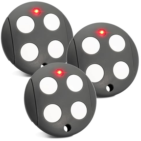 Set di 3 telecomandi compatibili con MHOUSE GTX4, 433,92 MHz, 4 canali, telecomando per N1ce Group-MHOUSE (3PCS)