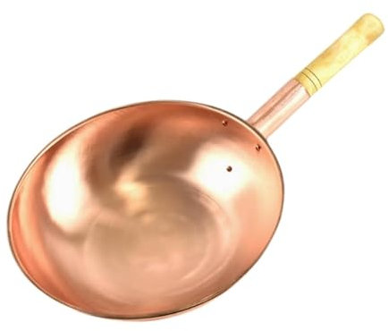 Premium-Kupfer-Pfanne, Kochgeschirr für Restaurant, Camping, Zuhause, 32 cm, robuste Schmorpfanne, ideal zum Servieren von Partys