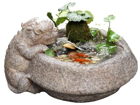 ZENY896V Fontana da Interni Fontana d'Acqua Circolare Cinese Zen Prosperity Flow, Decorazione da scrivania for Sala da tè e Soggiorno Fontana da Tavolo
