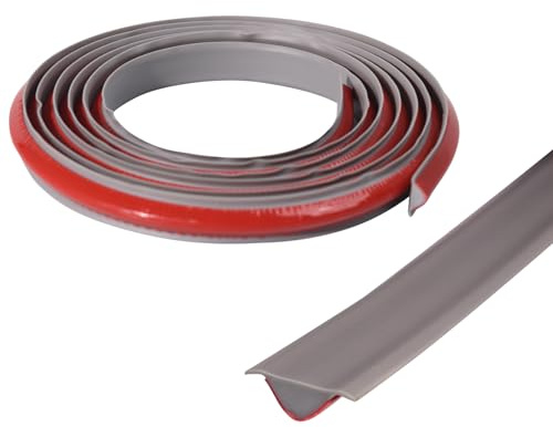 ACESOME Molduras decorativas autoadhesivas, de PVC, para techo, listones autoadhesivos, para acabado de pared o cocina, para bordes de azulejos (gris 3 m)