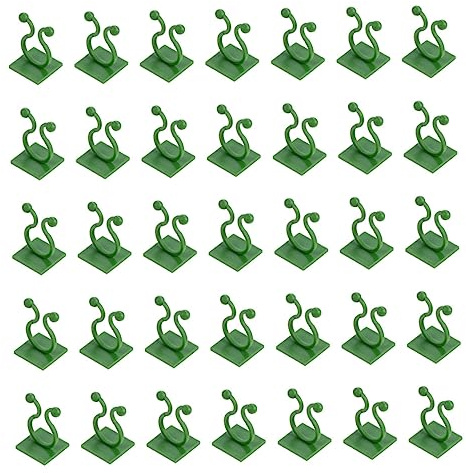 Abaodam 50Pcs Self Adhesive Vine Fixing Hooks for Gardening Green Wall Clips for Climbing Plants Space Saving Plant Support Easy Installation and