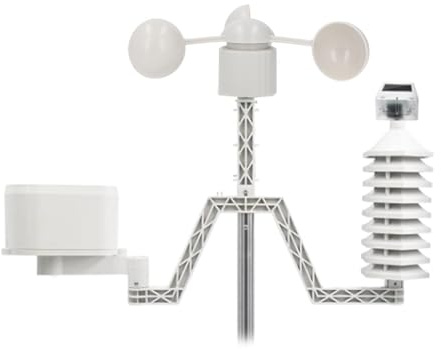 Sensor de Velocidad de Viento de 3 Tazas, Taza de Viento del Medidor Meteorológico de ABS con Conector RJ11 para el Medidor Meteorológico WH2081