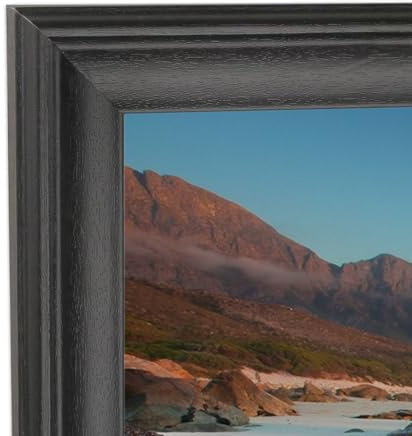 ASXBMIJO ﻿17x35 inch Picture Frame Solid Wood Black,Suitable for Panoramic Photo Frame, Posters,Painting,Group Photo,Puzzle (A23B1735)