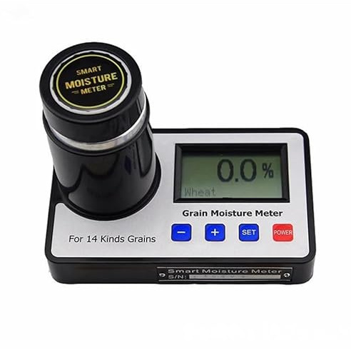 Misuratore di umidità Misuratore di umidità for cereali for 14 tipi di cereali, misuratore di umidità intelligente con display digitale, analizzatore di umidità for chicchi di caffè, cacao, grano e ma