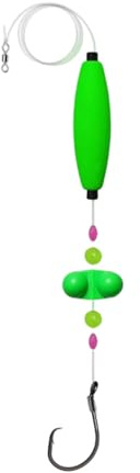 Uqezagpa Float Baits Float Wiederverwendbare Rasseln Kreise Haken Angeln und Bobbers Welse Rigs Angelzubehör Einfach zu bedienen und Bobbers Wels-Rigs