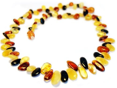 Baltische echte Bernsteinkette Damen – 100% Baltischer Bernstein Schmuck - Bernsteinschmuck - Bernstein Perlen - Halskette für Erwachsene