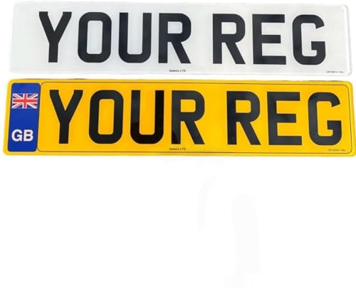 Acrylic/Number/Plate/Car/Lorries Rear/Yellow 2D | 3D | 4D | 4D Gel |Automotive UK/Road/ 100%|Legal 3DGEL4D Laser Decorative Automotive Car/Lorries | Borders | Badges