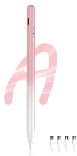 Stylus Pen for A9+ tablet Power-Display Android Tablet Pen POM Tip Magnetic Type-C charging Stylus Compatible with Samsung Tab A9/A9+ and Other Android smartphone and Tablet Devices (Gradient Pink)