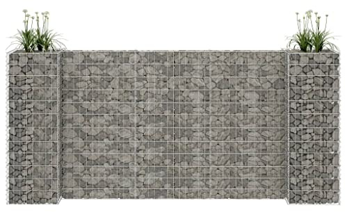 Générique Jardinière à Gabion en H Fil d'acier 260x40x120 cm,Maison & Jardin,Pelouses & Jardins,Jardinage,Pots & Cache-Pots,145662