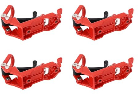 OEBUAFI Dachträger-Schaufelhalterung, Robuste Klemmhalterung für Organisierte Autogarage, Stilvolles Design für Schaufelachsen, 4 Sets Zur Werkzeugaufbewahrung (Rot)