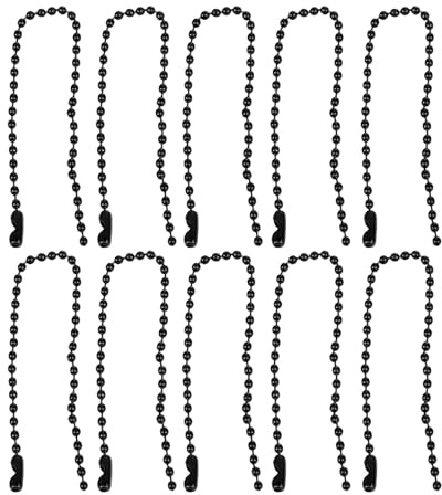 Garneck 50 Stück Schwarze Kugelkette aus Eisen 2,4mm Dekorative Runde Perlenkette nicht Leicht zu Beschädigen für Strand und Party Deko