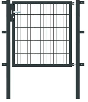 Alberts 647087 Einzeltor Flexo mit Zubehör | verschiedene Breiten und Höhen | anthrazit | Breite 100 cm | Höhe 100 cm