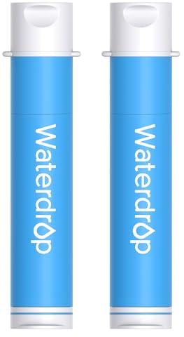 Waterdrop Personal Water Filter Straw for Hiking, Camping, Travel, Backpacking Outdoor Sports and Emergency Preparedness, Reduce Harmful Substance in Water, 2 Pack