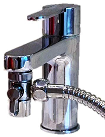 Zotti Tap Diverter for Kitchens & Bathrooms Sinks - M22 x M24 | Polished Chrome Faucet Adapter for Taps | Add to Showers, Baths Or Sinks for A Bidet Sprayer | 28mm / 24mm Diverter Valve Attachment