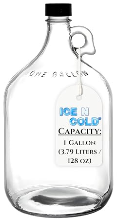 C-Store Packaging - 1 Gallon (128 oz) Clear Glass Jug With 38mm Cap | FAST SAME DAY SHIPPING