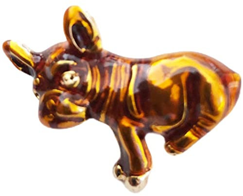YUNHOME Brosche Clips Broschen Anstecknadel Broschennadel Dekorative Brosche Anzugnadel Dreidimensionales Bild Braune Tropfglasur Süßes Tier Kleine Brosche Kragennadel,褐色滴釉2.5厘米*3厘米