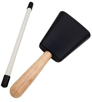 MILISTEN Kuhglocken mit Griff, Stahl, Metall, große Glockeninstrumente, Geräuschmacher, jubelnde, Laute Handrufglocke für Sportkonzerte