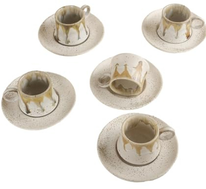 1pc 90ml Ceramic Coffee Cup And Dish Set Creative Mini Espresso Tea Cup-Milky white