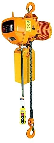CCKUHN Elektrische Hebezeuge, 1100 W/1500 W, tragbar, elektrischer Deckenkettenzug, Kran, Feste Einzelkette, Industrie-Hebezeug, Kettenzug, Hebekranhaken (1 1100 W)