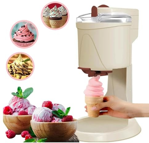 Macchina Per Il Gelato, Macchina Per Il Gelato Con Compressore Domestico Macchina Per Dessert Di Frutta Fai-Da-Te Per La Casa Con Doppie Lame Per Agitazione 4d Accessori Da Cucina Freschi Estivi