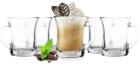 Glasmark KROSNO 1992 e Tè Caffè Con Manico Tazza 200 ml Robusto Lavabile In Lavastoviglie Lucido Trasparente