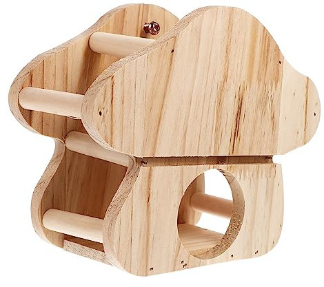 CIYODO Heu Behälter Für Kaninchen Heu Halter Hänge Heuraufe Holzständer Für Kleintierfutter Aufbewahrungsregal Mit Reinheitszaun