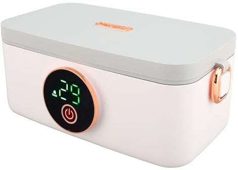 Bewinner Calentador de Alimentos Recargable 1L Eléctrico - con Calentamiento Rápido 60W para Coche, Viaje y Oficina, Portátil y de Alta Eficiencia