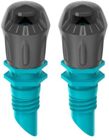 Gardena Micro-Drip-System Sprühdüse 90 Grad: 90 Grad-Sprühkopf, regulierbare und wassersparende Beregnung, Sprühreichweite 2,5 m, 5 Stück (13320-20) (Packung mit 2)