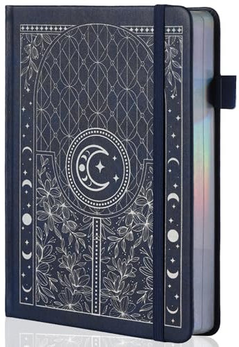 Bullet Dotted Journal Notizbuch, 160 g/m² dickes nummeriertes Papier, A5 Hardcover Dotted Grid Tagebuch für Frauen und Männer, Arbeiten, Schreiben, Bullet Journaling, Zeichnen