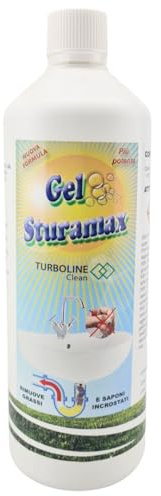Disgorgante Professionale Forte in Gel. Stura WC, Lavandini, Docce, Vasche e Scarichi. Libera Tutte le Tubature di Bagno e Cucina: bastano 2-3 Tappini per Eliminare gli Intasamenti. Flacone da 1 Litro