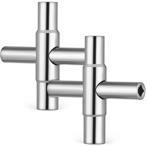 DOITOOL 2pcs Way Sillcock Wrench Tool for Tight Spaces Steel Puller Tool for Water Water Valve Key