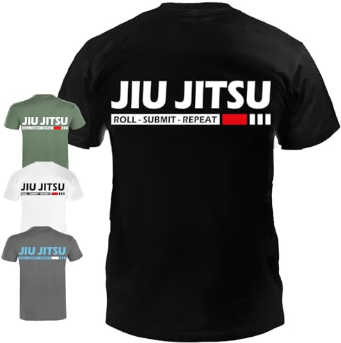 Dynamix Athletics T-Shirt Jiu Jitsu Submit - Jiu Jitsu Kampfsport MMA Grappling Shirt für Sport und Freizeit mit BJJ Aufdruck (DE/NL/SE/PL, Alphanumerisch, XXL, Regular, Regular, Burgundy)