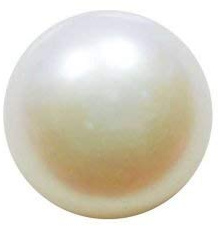 DENMOUS Attino Sucha Moti 7.25 Ratti Natural White Pearl-B088QQFY, Small, Gemma