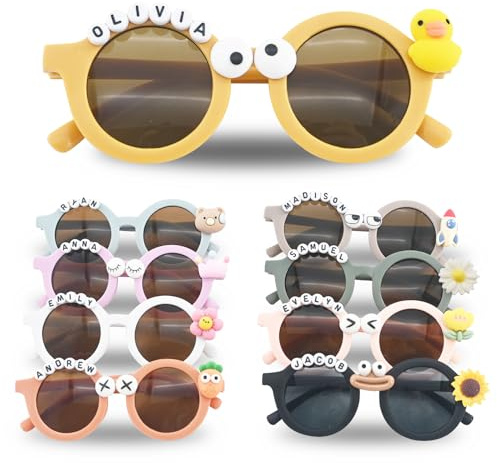 Yibairui Gafas de sol personalizadas para niños y niñas - Gafas para niños con protección UV, perfectas para actividades al aire libre.