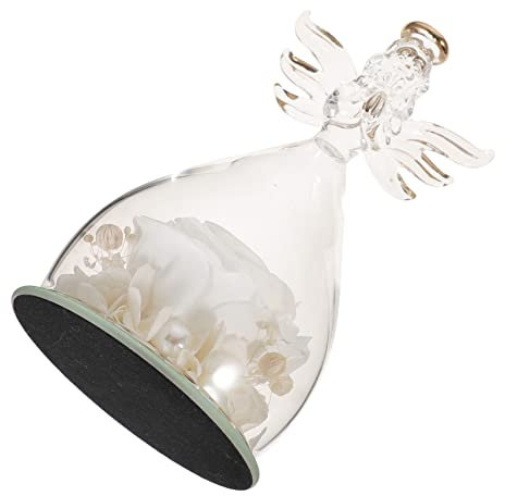 GETAJGHSD Fleur Éternelle sous Cloche Verre Décoration De Bureau Intérieure pour Anniversaire Mariage Saint-Valentin Fleurs Préservées Élégance Romantique