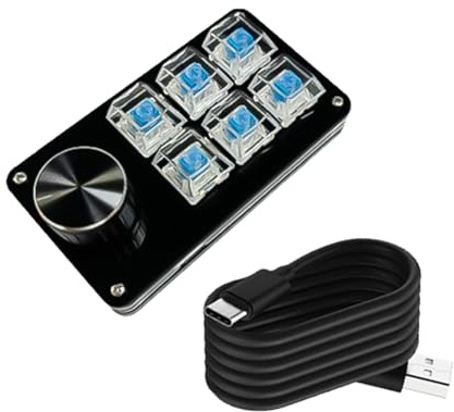 KHZen Customs Knob Macro Keypad con Interruptores Mecánicos 3KEY/4KEY/6KEY/8KEY Hot Swappable para Mejorar Experiencia Juego