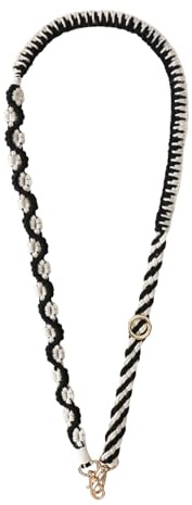 CHUQING Handykette Universal Handykette Geflochten Handyband Phone Lanyard Handygurt Handy Kette zum Umhängen Schlüsselband Kamera Kette Schwarz und Weiß