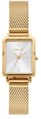 Tamaris Damenuhr - Elegante Damen Armbanduhr mit schmalem, selbstkürzbaren Meshband aus Edelstahl, 3ATM Wasserdicht
