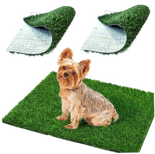 Pesoncarl Padena de Hierba para Perros 2pcs 18x23 Pulgadas de Hierba para Perros Pee Pee Alta DE Pieza DE Pieza del Culo del CULTA DESDIVA