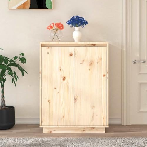 CKioict Massiver Kiefernholz Schuhschrank mit Stauraum für Schuhe und Ablagefläche für Deko, Stabiles Schuhregal zur Aufbewahrung und Organisation, Haushaltsmöbel aus Holz