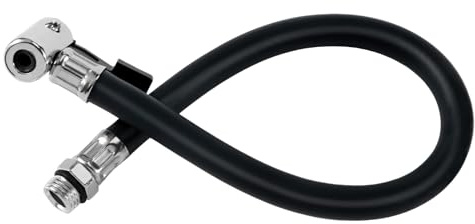 Manguera universal de 36 cm para inflar neumáticos de coche, moto y bicicleta (MTB/bicicleta de carretera), prolongador de válvula con conexión de 12,5 mm, compatible con compresores de aire y bombas