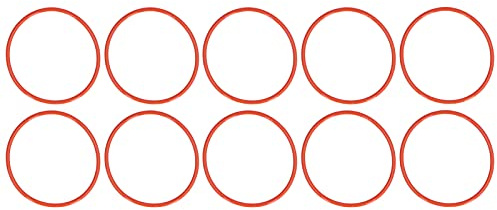Respicefinem 10 Piezas Anillo de Sellado de Goma Circular Resistente al Junta de Placa de Válvula Duradera para Aplicaciones de Alta Temperatura 1500W Arandela de Goma Precisa para Reparaciones y Man