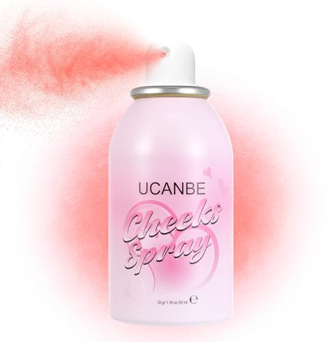 UCANBE Blush Spray – flytande rouge för kinder, Dewy Glow & byggbar pigmentering, fuktgivande flytande rouge för naturlig färskhet kick, lätt och långvarig (jordgubb)