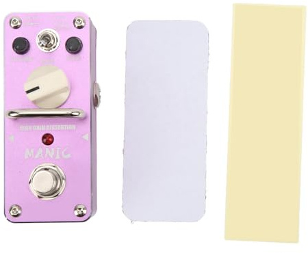 CUOFYUNL Pedal de distorsión de Alta Ganancia, distorsiones moradas, Pedales de Efectos de Guitarra con Bypass Verdadero