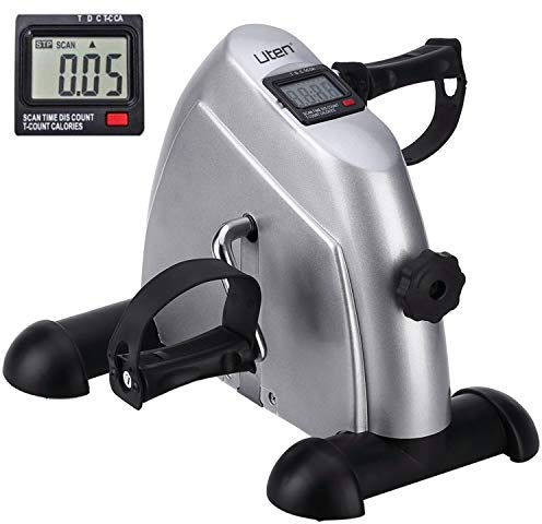 Uten Mini Exercise Bike Pedal Exerciser Resistance Cycle Indoor Gym