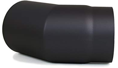 LANZZAS Rökrör båge 45° styv – i diameter Ø 130 mm – färg: svart – ugnsrör/knäbåge