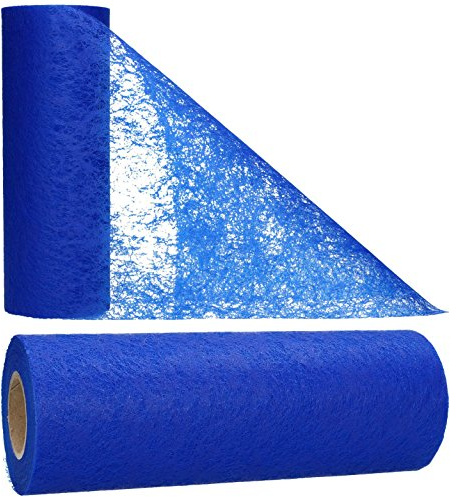 AmaCasa Tischläufer Blau (15 cm x 20 m) – Hochwertiges Vliesband für stilvolle Tischdekoration bei Hochzeiten, Geburtstagen & besonderen Anlässen