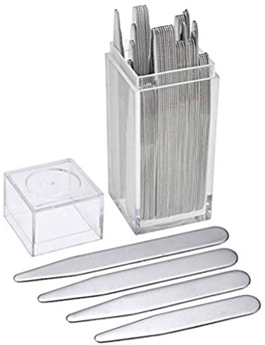 Hihey 40 StückeHerren Metall Metallic Kragenstäbchen Set Kragen Stäbchen Kragenstege Collar Stays für Herren Hemd